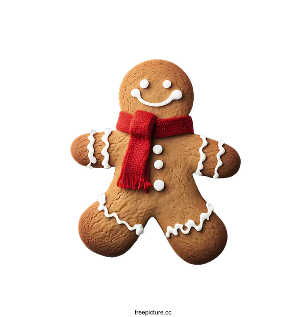 [Transparent Background PNG]Gingerbread Man Christmas Cookie