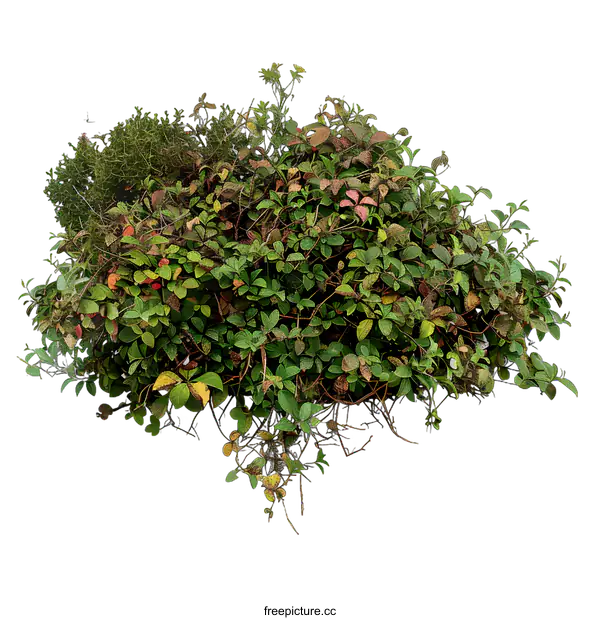 [Transparent Background PNG]Green Bush Isolated on White Background