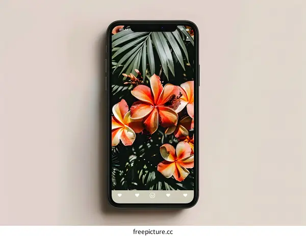 Floral Smartphone Screen Tropical Wallpaper