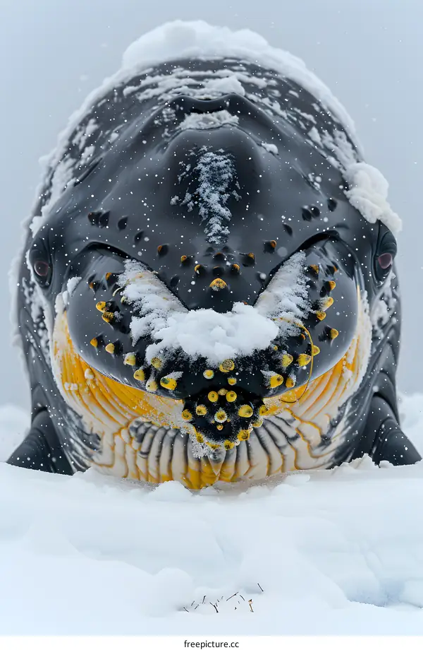 Humpback Whale in Snow
