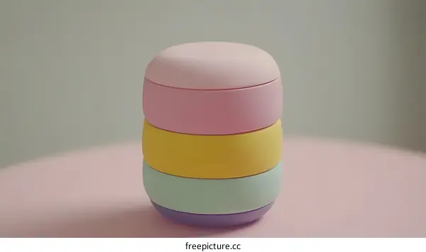 Stackable Pastel Color Containers