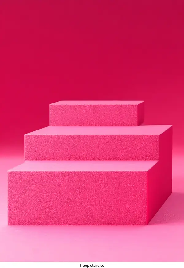 Pink Steps Abstract Background