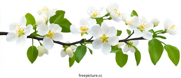 Spring Blossom Branch Illustration