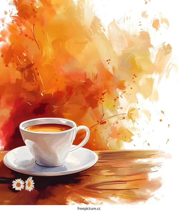 Artistic Illustration of a Coffee Cup
