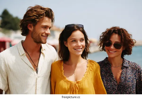 Summer Vacation Friends Outdoor Portrait