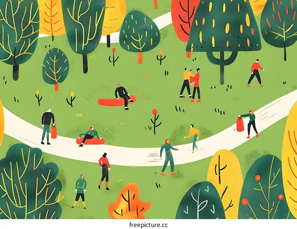 People Walking in a Park