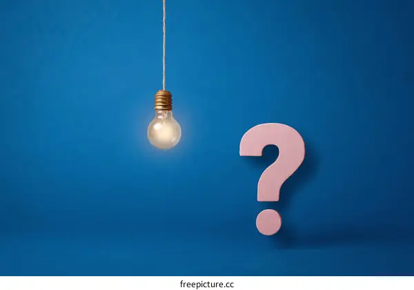 Illuminating Question Mark Concept
