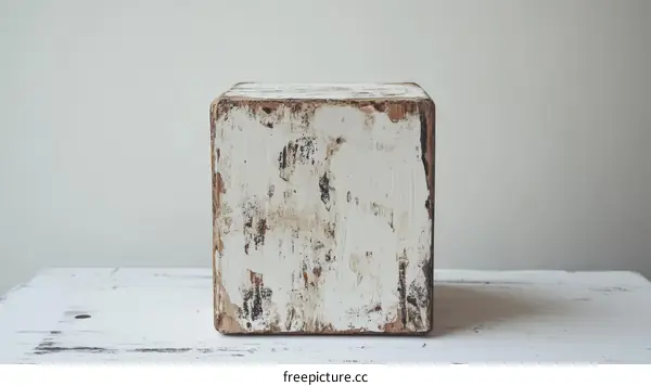 Vintage Wooden Cube Display Stand