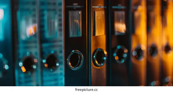 Illuminated File Folders in a Dark Room
