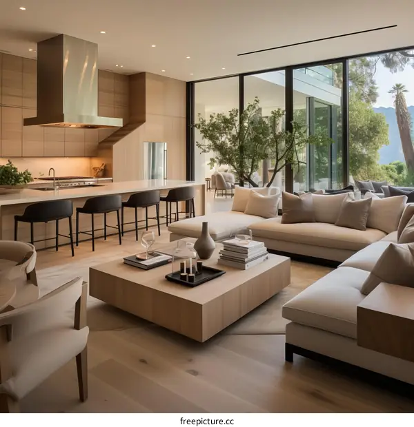 Modern Minimalist Living Room Design With Natural Lighting