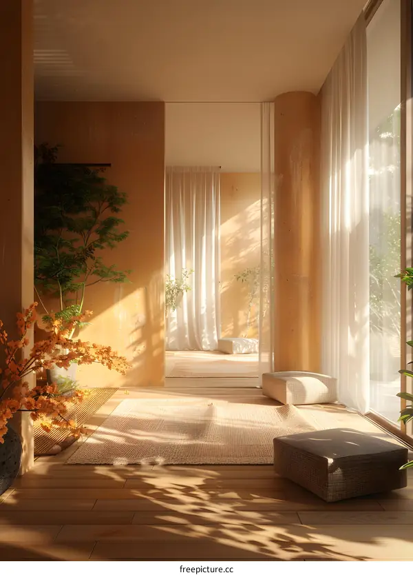 Bright and Airy Japanese Style Room With Plants