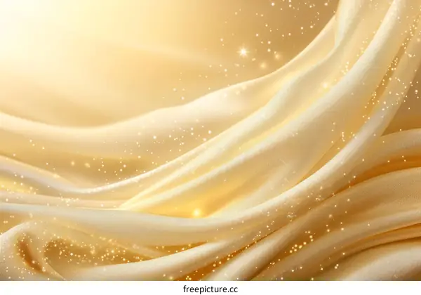 Golden Silk Background with Light