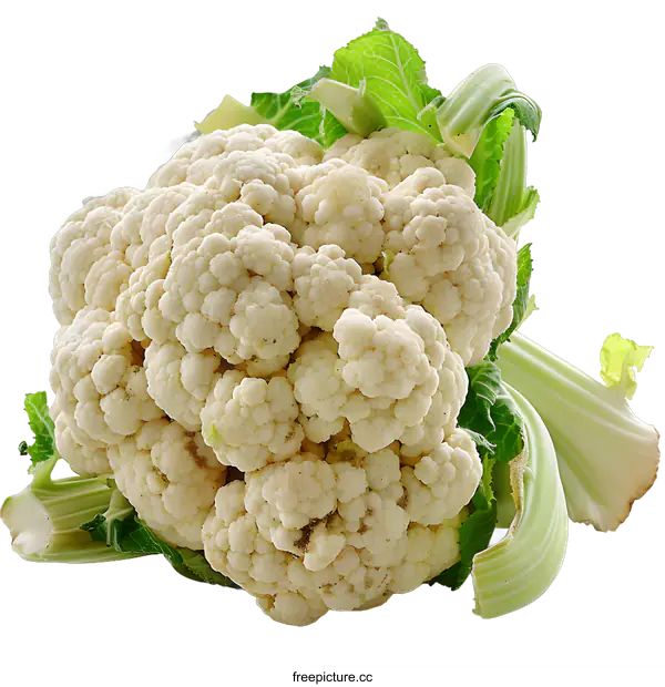 [Transparent Background PNG]Fresh raw cauliflower head
