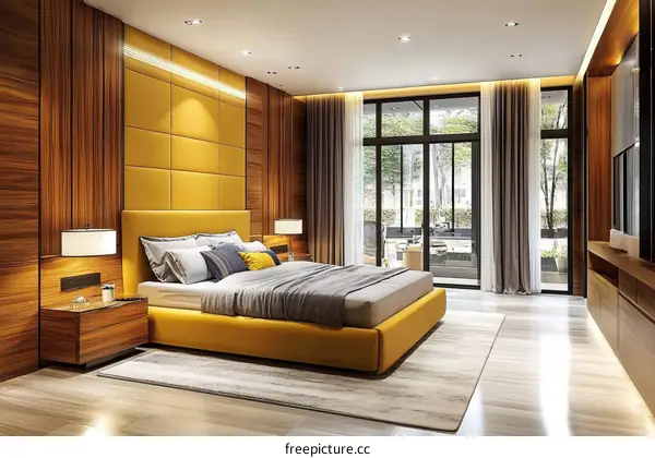 Modern Bedroom Interior Design Illustration