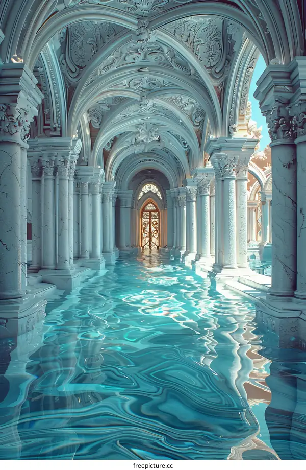 Ancient Palace Reflection in Water