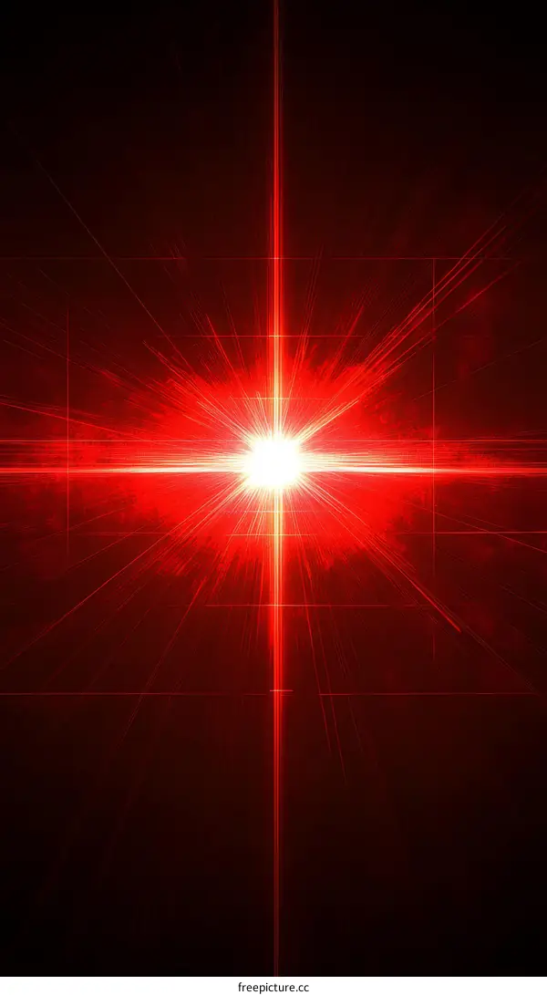 Abstract Red Light Burst Background