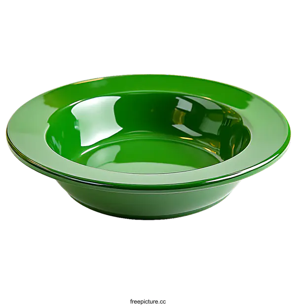 [Transparent Background PNG]Green Soup Bowl  Ceramic Dishware