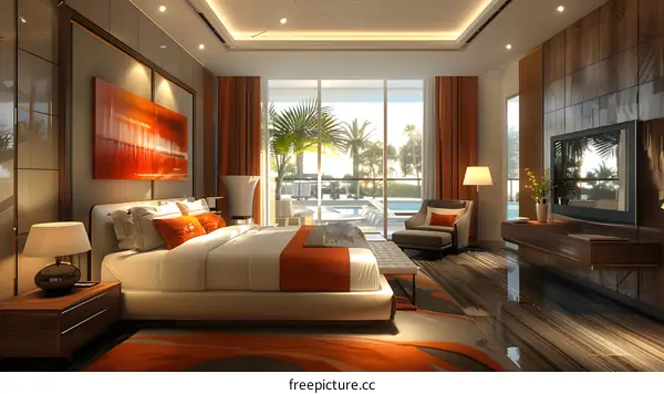 Luxury hotel bedroom