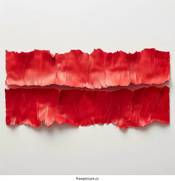 Red crumpled paper