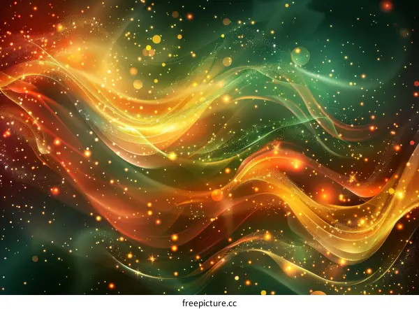 Abstract Colorful Flowing Waves