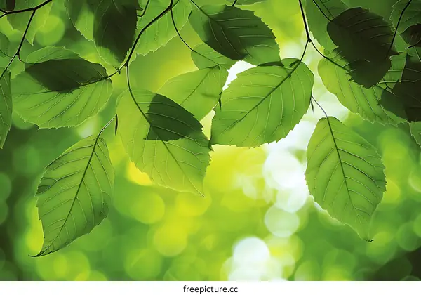 Green Leaves Sunlight Nature Photography