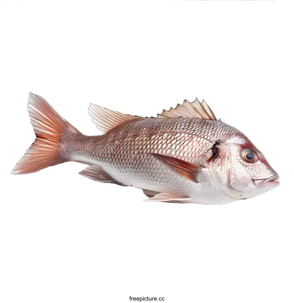 [Transparent Background PNG]Fresh whole red snapper fish on white background
