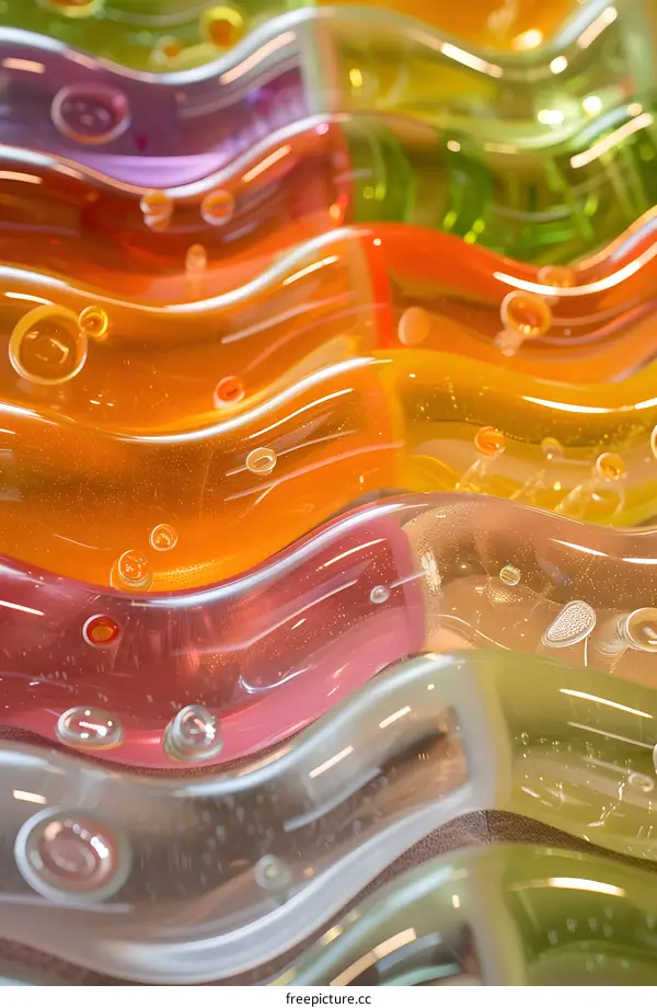 Abstract Colorful Glass Waves Texture