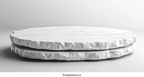 Modern Minimalist White Marble Display Platform