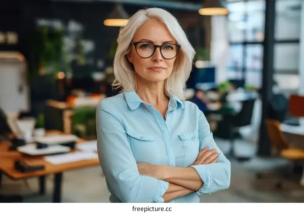Confident Business Woman in Modern Office
