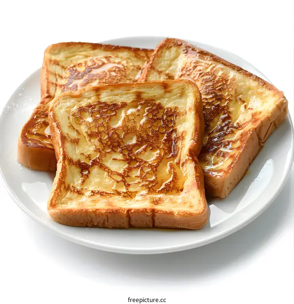 Delicious French Toast on a White Plate