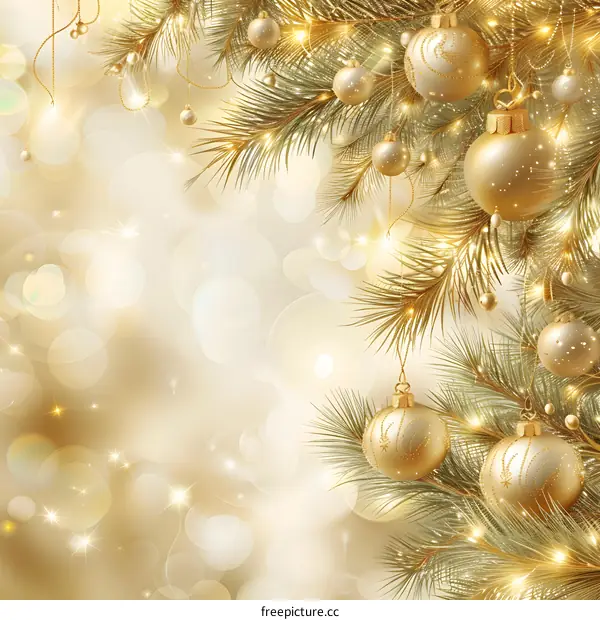 Golden Christmas balls