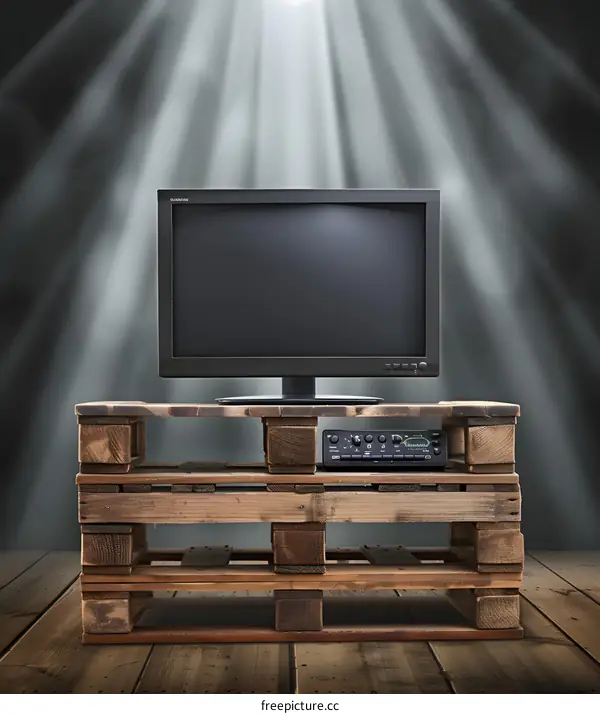 Modern TV Stand Made From Reclaimed Wood Pallets