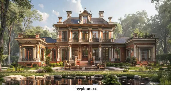 Elegant Historic Mansion in a Lush Garden Setting