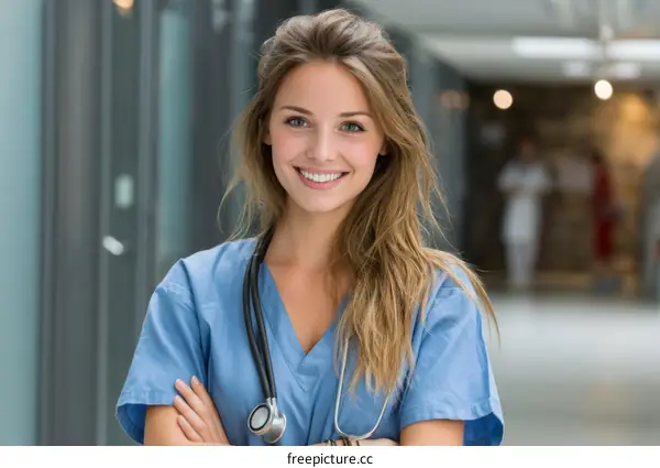 Female Caucasian Nurse Smiling Portrait