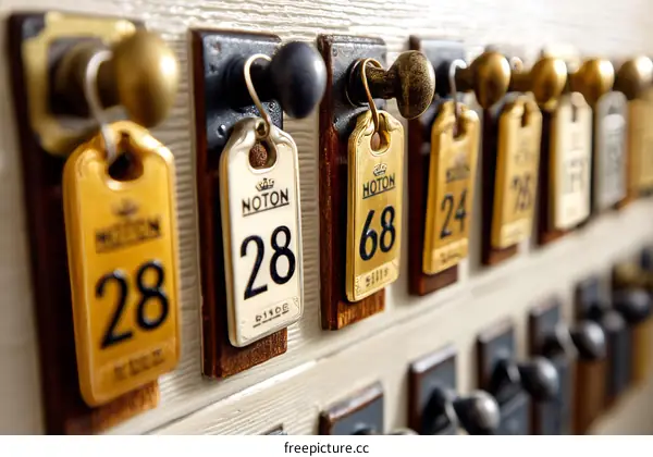 Vintage Hotel Room Key Tags