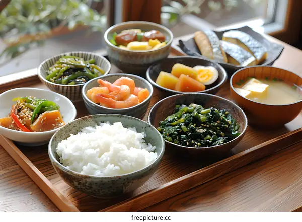 Japanese breakfast set meal