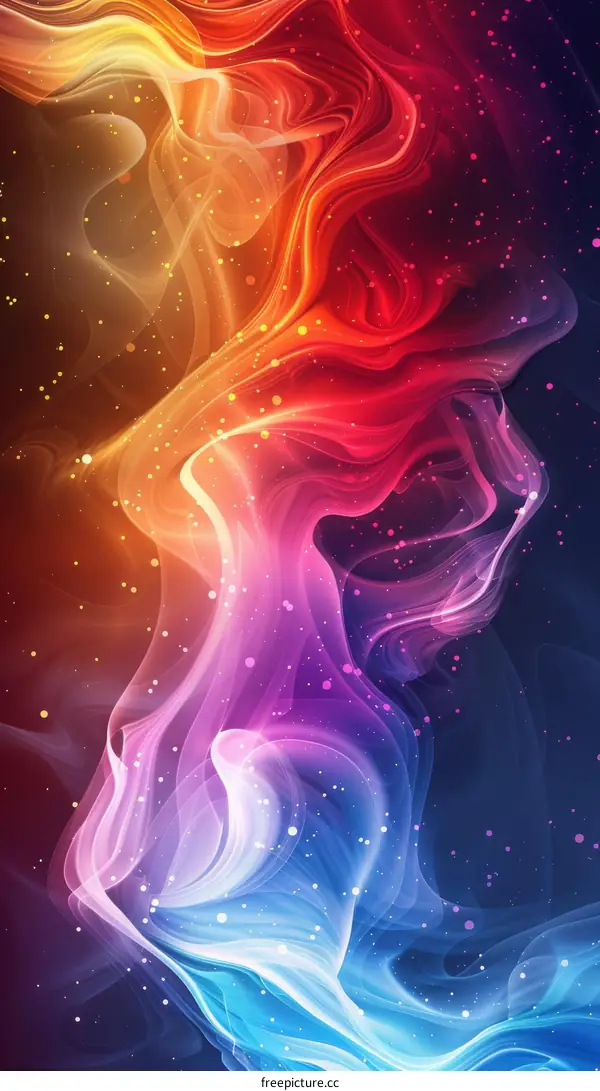 Abstract Colorful Flowing Design