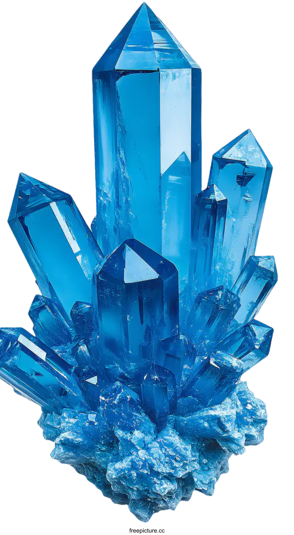 [Transparent Background PNG]Beautiful Blue Crystal Cluster