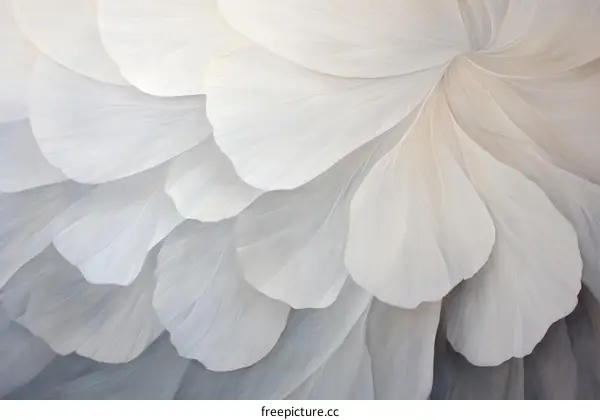 White petals of a flower