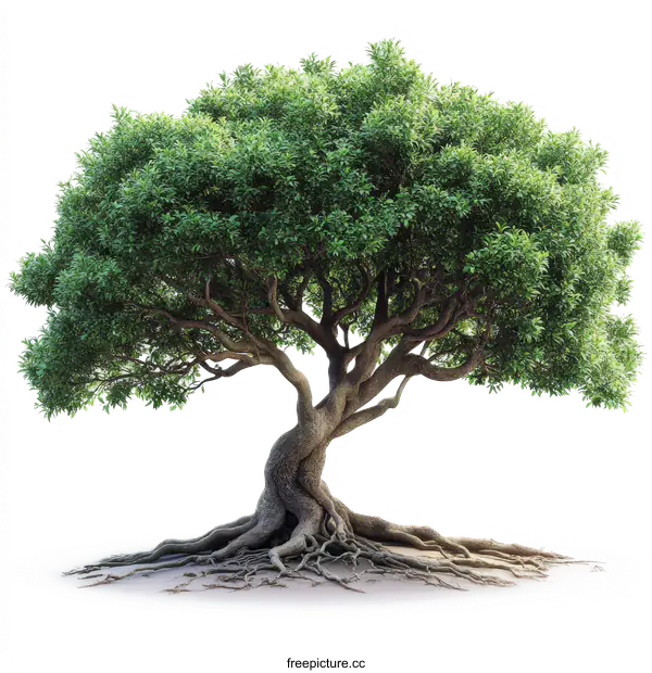[Transparent Background PNG]Majestic Tree with Powerful Roots
