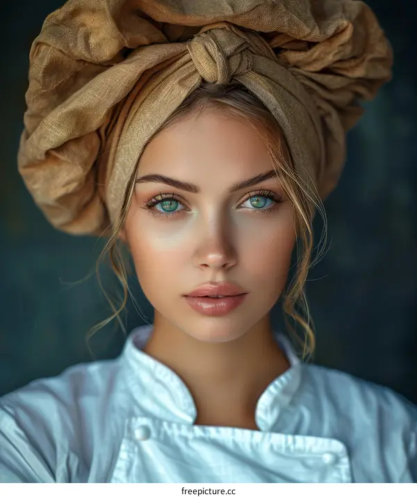 Portrait of a Young Woman Chef