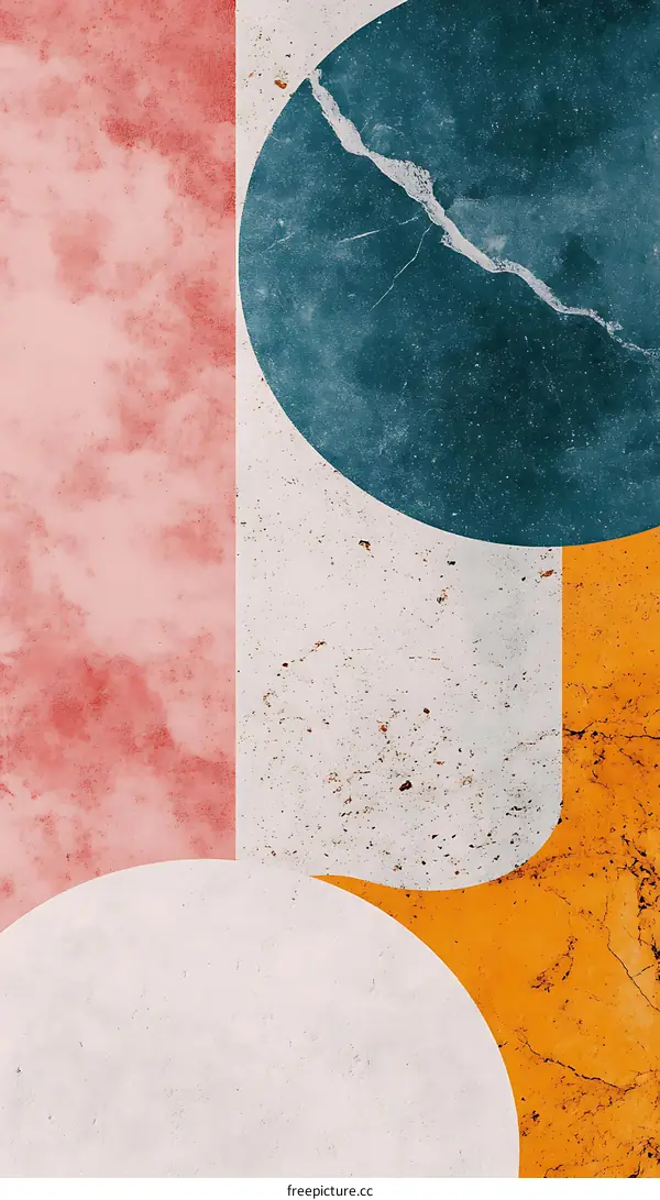 Abstract Geometric Shapes on Colorful Background