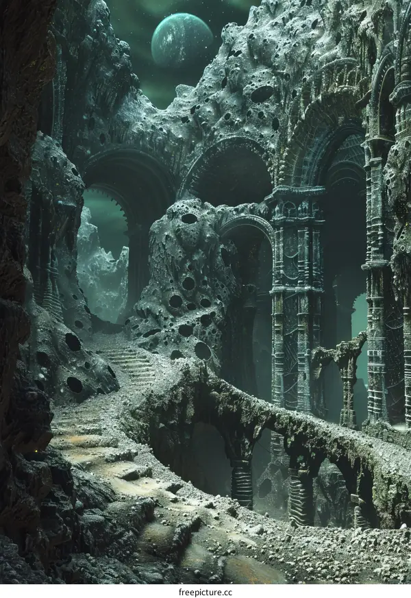 Alien Environment with Ruins