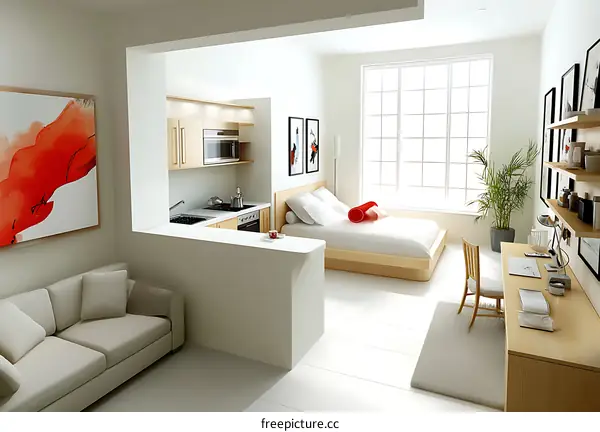 Modern Studio Apartment Design Interior