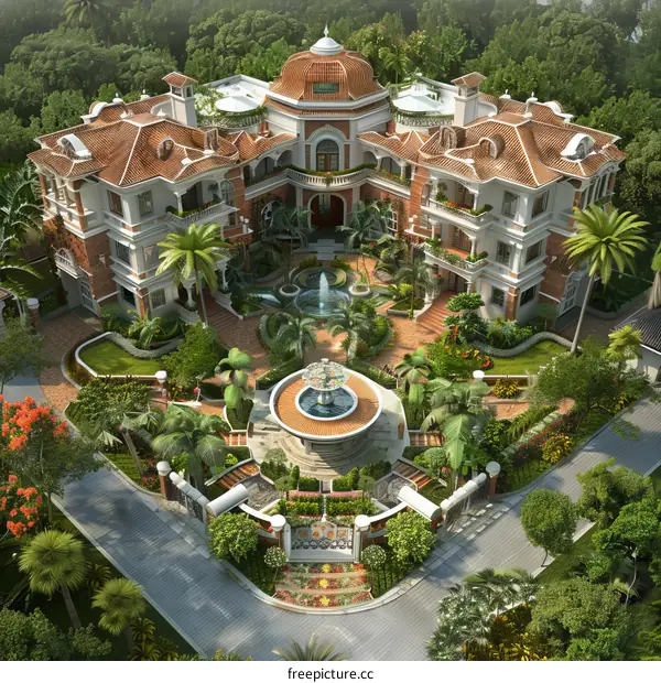 Luxury Mansion with Exquisite Garden Design