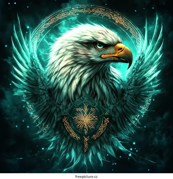 Majestic Eagle with Mystic Symbolism