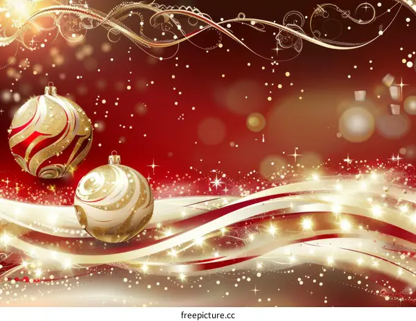 Christmas Decor and Ornaments in Red and Gold