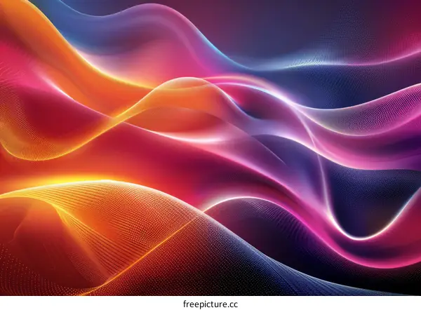 Abstract Colorful Flowing Lines Illustration