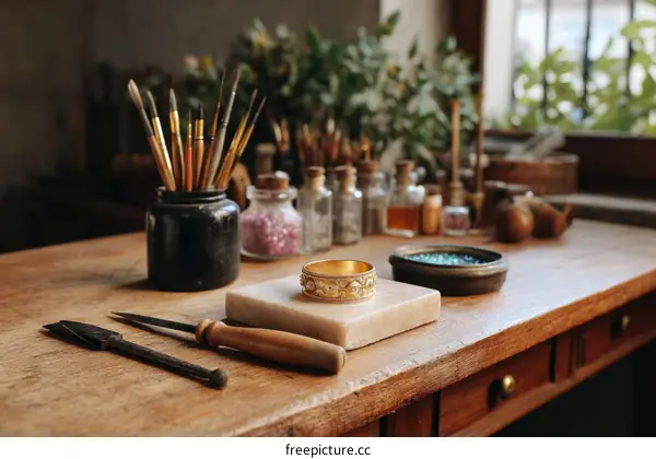 Jewelry Workshop Table Tools and Accessories