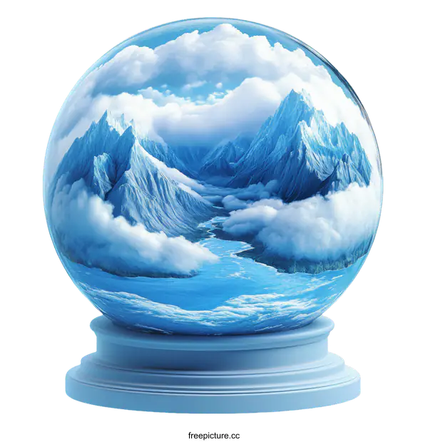 [Transparent Background PNG]Winter Wonderland Glass Globe